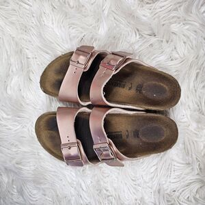 Birkenstock Kids' Arizona Metallic Slide Sandal size 34